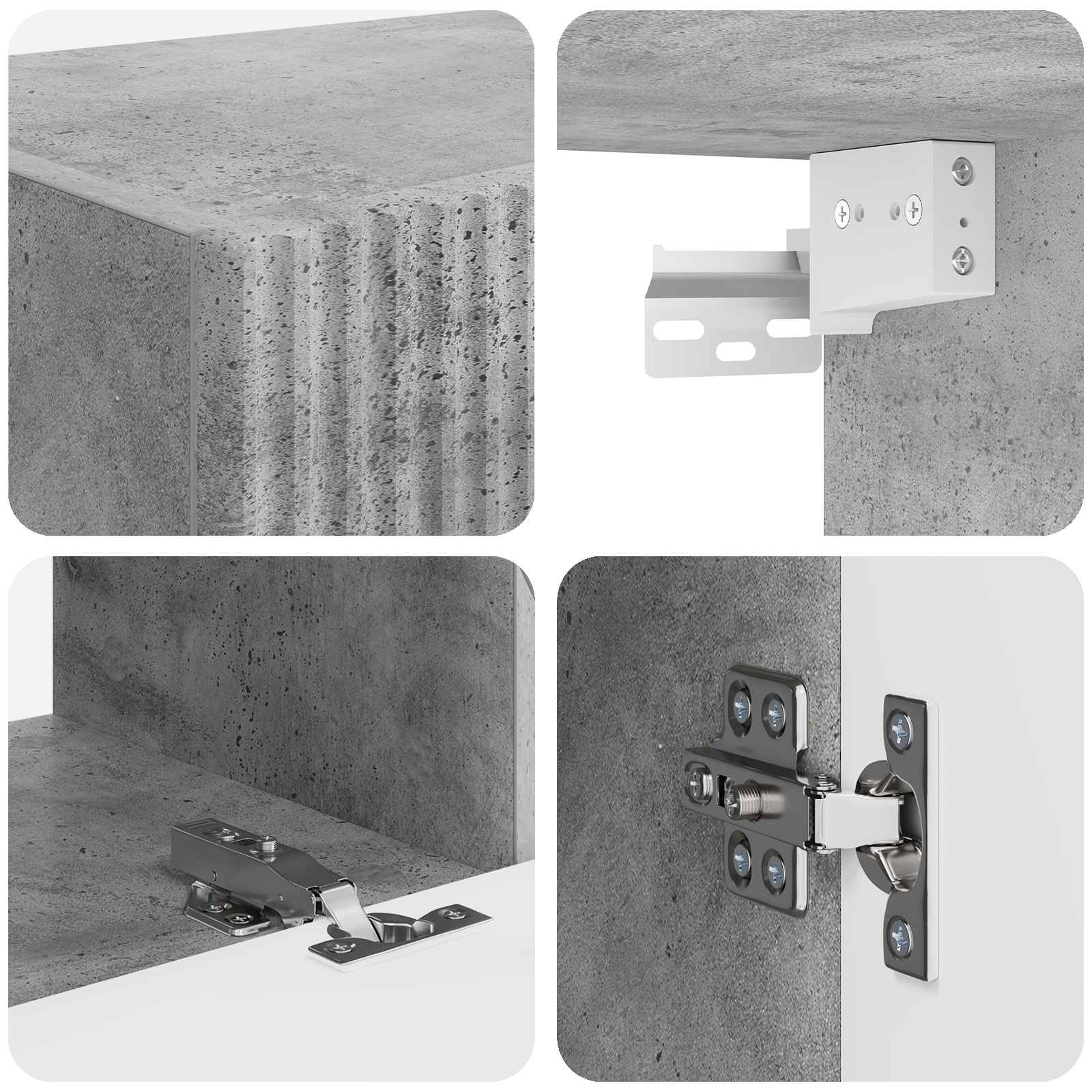 4 Pcs Beton Grijs Betongrijs