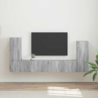 TV Cabinet Set 4 pcs Grey Sonoma Engineered Wood