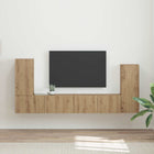 Tv-meubelset 4 pcs Artisan Eiken Bewerkt hout