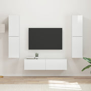 Tv-meubelset 3 stuks hoogglans wit