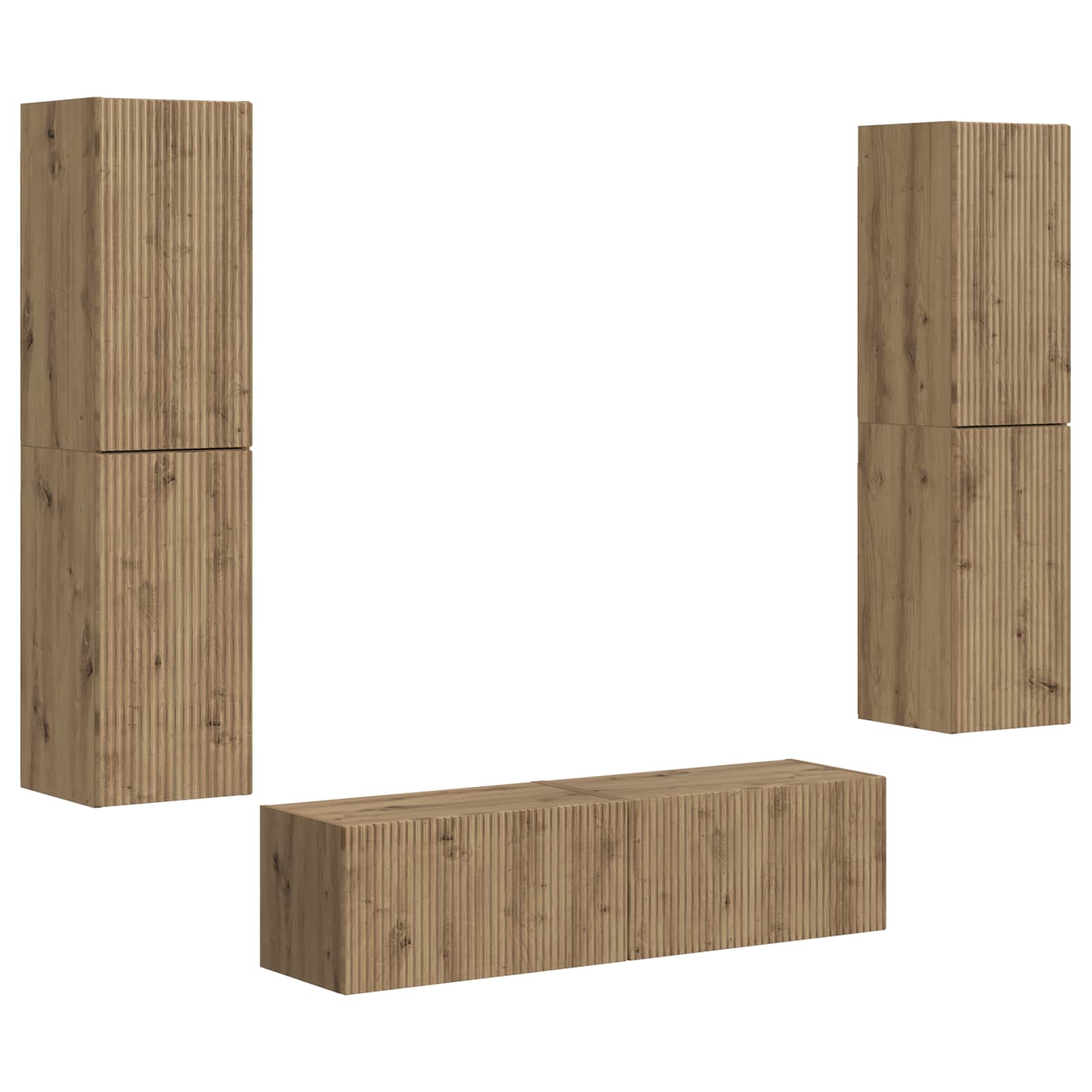 3 Pcs Artisan Eiken artisanaal eikenkleurig