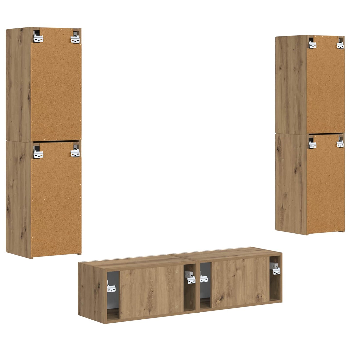 3 Pcs Artisan Eiken artisanaal eikenkleurig