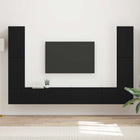 Tv-meubelset 8 stuks zwart