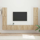 Tv-meubelset 4 stuks Sonoma eiken