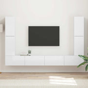 Tv-meubel set 4 stuks hoogglans wit