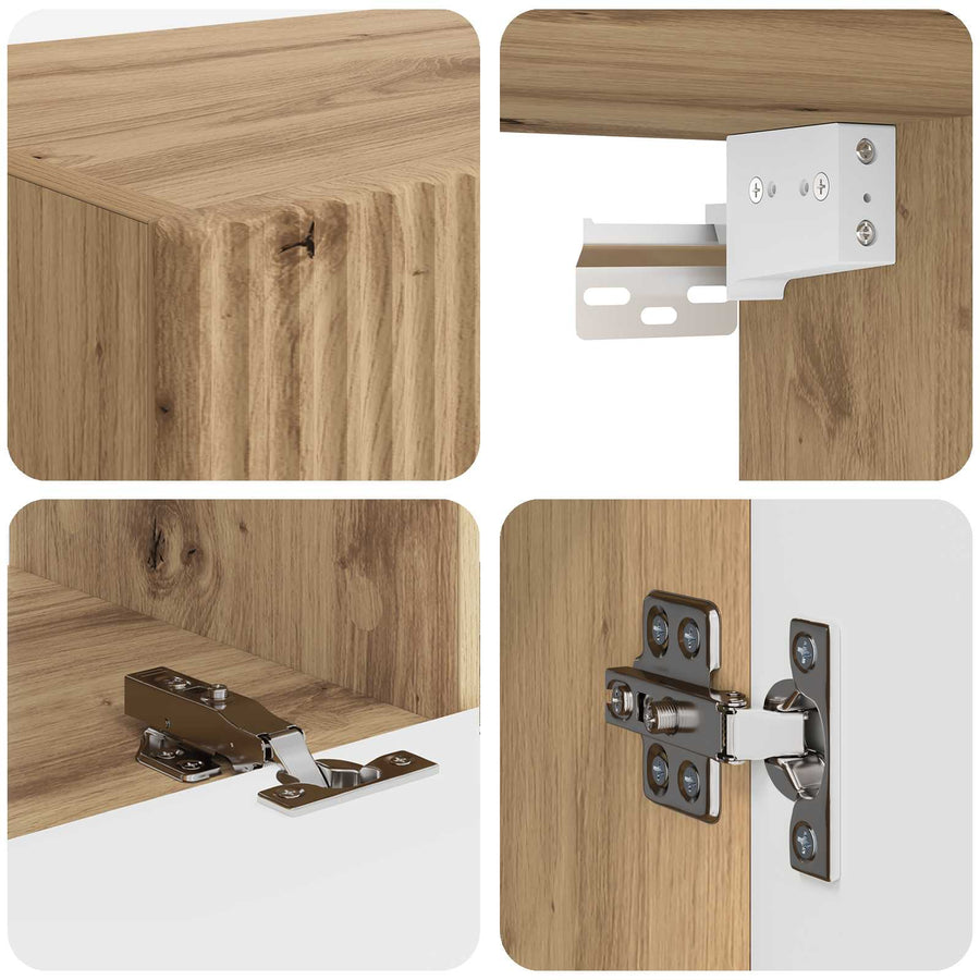 4 Pcs Artisan Eiken artisanaal eikenkleurig