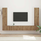 Tv-meubel set 4 stuks artisan eiken