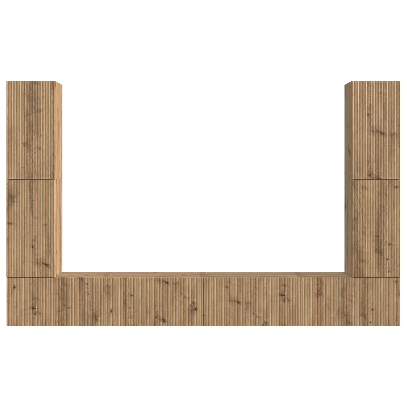 4 Pcs Artisan Eiken artisanaal eikenkleurig