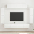 TV-kast 8 pcs Hoogglans wit