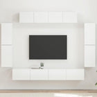 TV-kast 4 stuks hoogglans wit