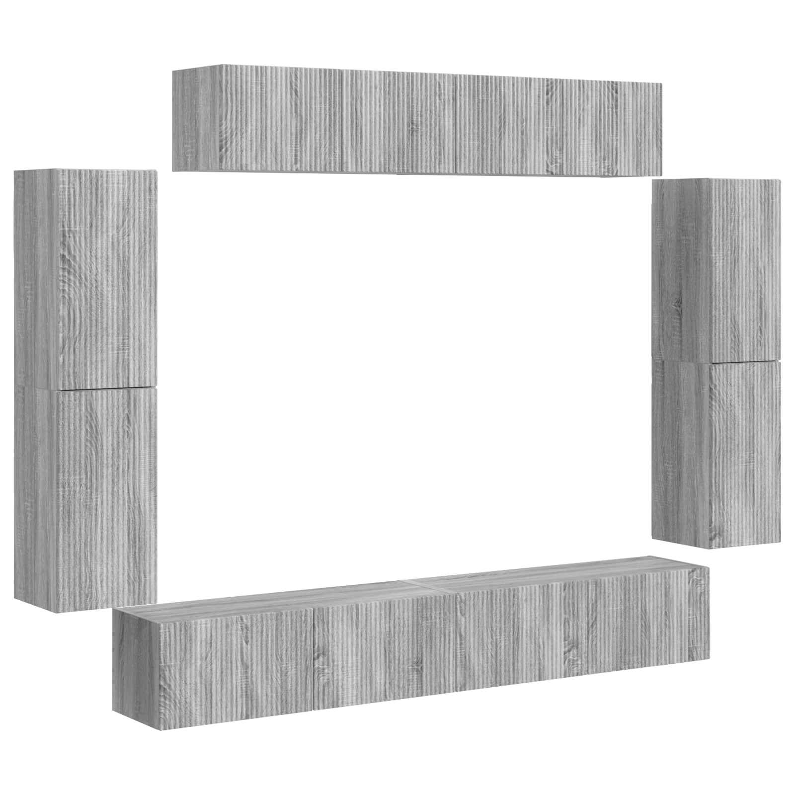 4 Pcs Grijs sonoma