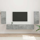 Tv-meubelset 3 stuks beton grijs