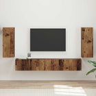Tv-meubelset 3 stuks oud hout