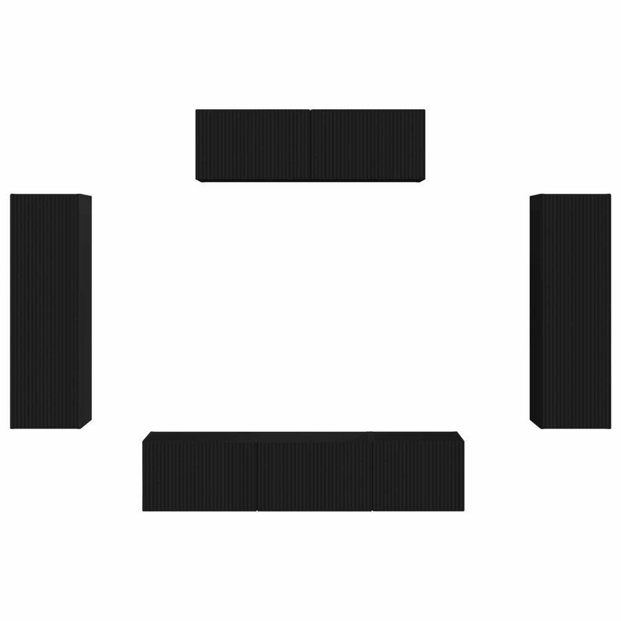 TV-kast 5 st Zwart
