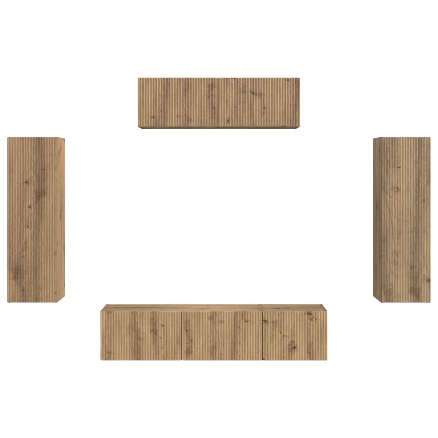 3 Pcs Artisan Eiken artisanaal eikenkleurig