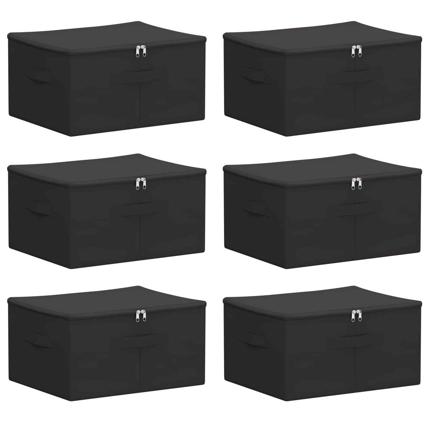 Opbergbox 6 pcs Antracietkleurig 43 x 34 x 23 cm Nonwoven stof