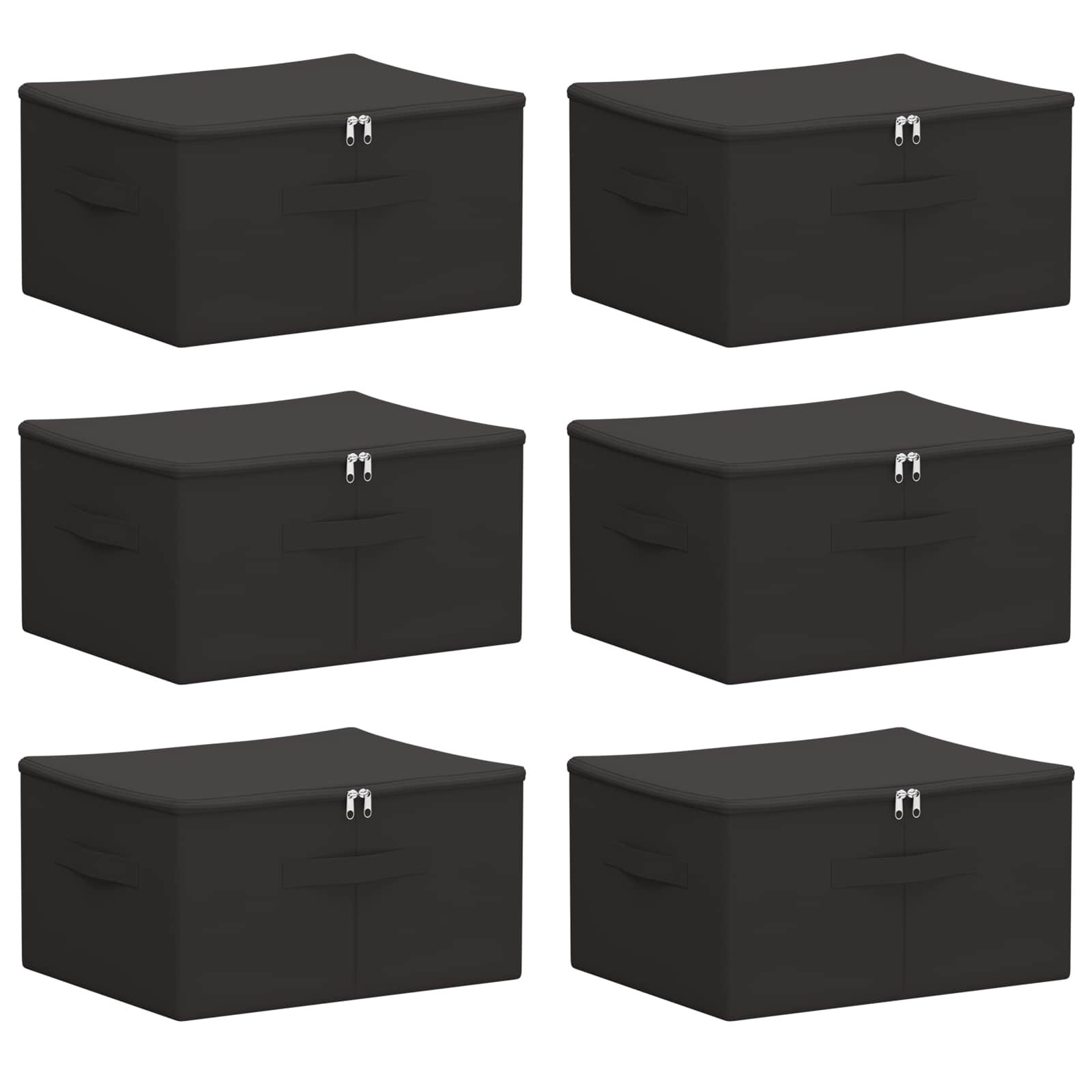 Opbergbox 6 pcs Antracietkleurig 43 x 34 x 23 cm Nonwoven stof