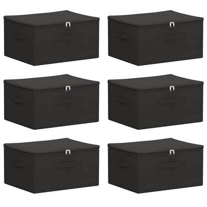 Opbergbox 6 pcs Antracietkleurig 43 x 34 x 23 cm Nonwoven stof