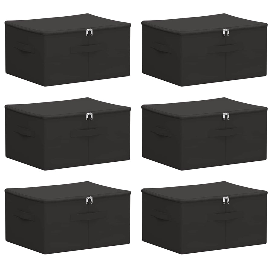 Opbergbox 6 pcs Antracietkleurig 43 x 34 x 23 cm Nonwoven stof