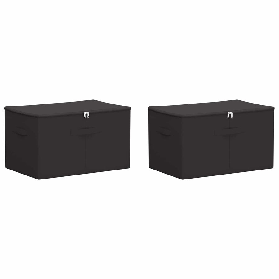 Opbergbox 2 pcs Antracietkleurig 60 x 43 x 35 cm Nonwoven stof