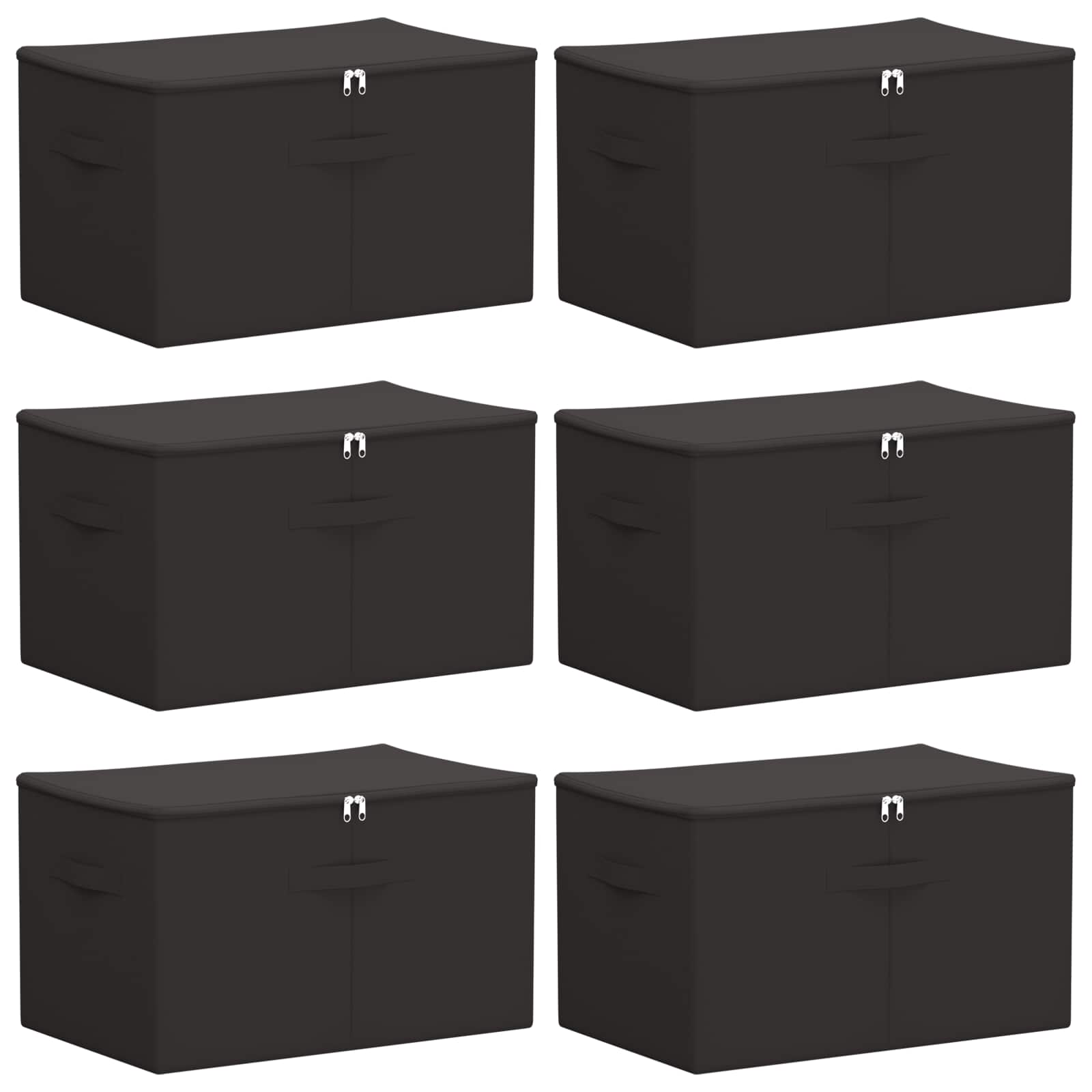 Opbergbox 6 pcs Antracietkleurig 60 x 43 x 35 cm Nonwoven stof