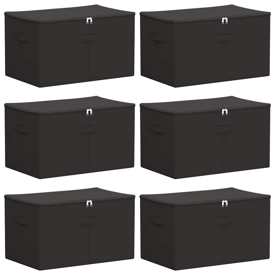 Opbergbox 6 pcs Antracietkleurig 60 x 43 x 35 cm Nonwoven stof