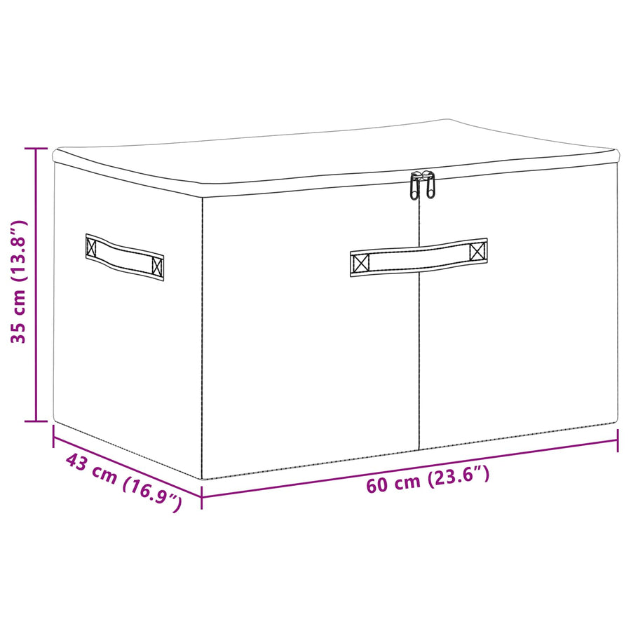 Opbergbox 24 pcs Antracietkleurig 60 x 43 x 35 cm Nonwoven stof