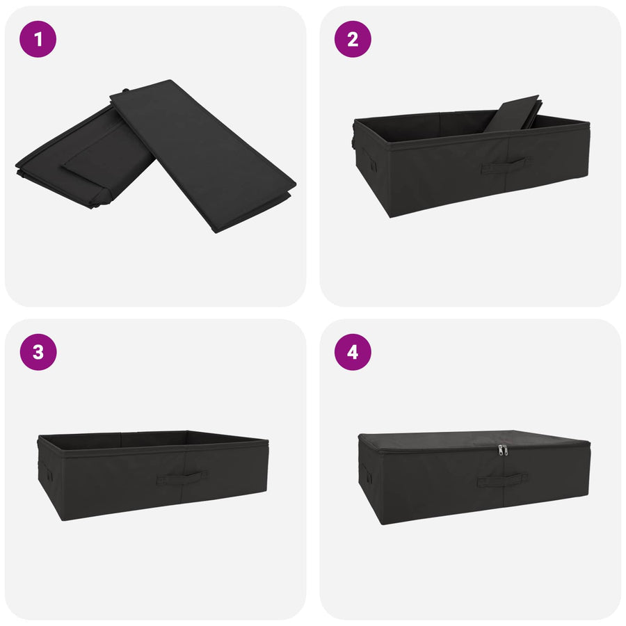Opbergbox 6 pcs Antracietkleurig 70 x 40 x 18 cm Nonwoven stof