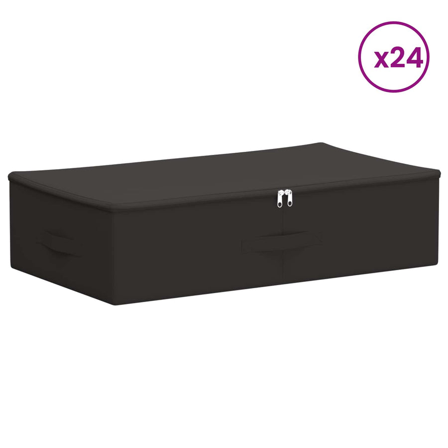 Opbergbox 24 pcs Antracietkleurig 70 x 40 x 18 cm Nonwoven stof