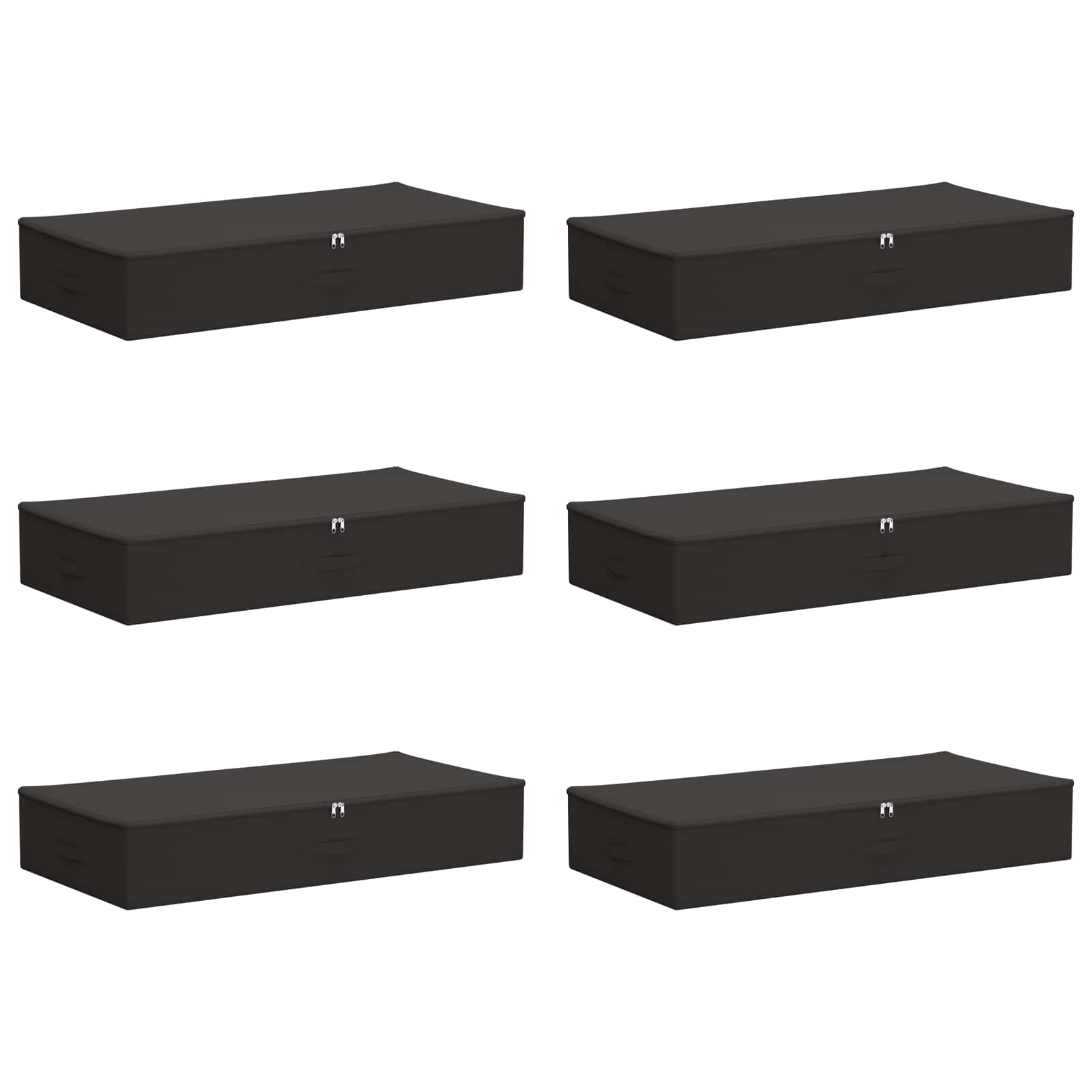 Opbergbox 6 pcs Antracietkleurig 100 x 50 x 18 cm Nonwoven stof