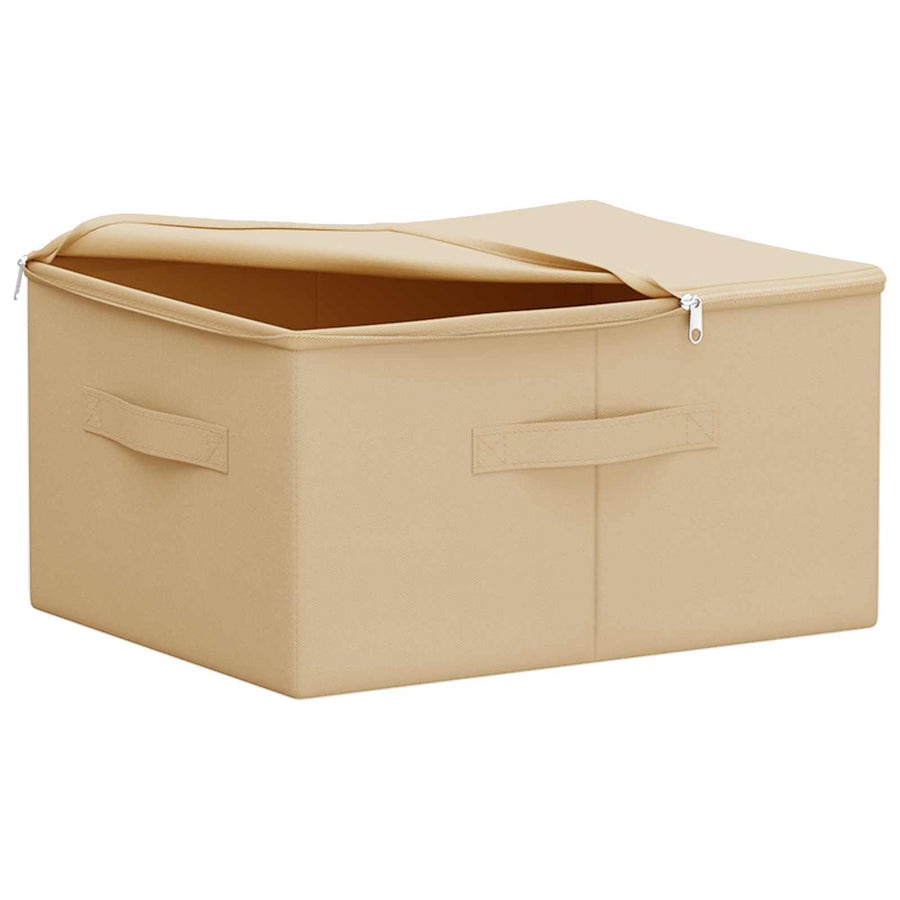 Opbergbox Crèmekleurig 43 x 34 x 23 cm Nonwoven stof