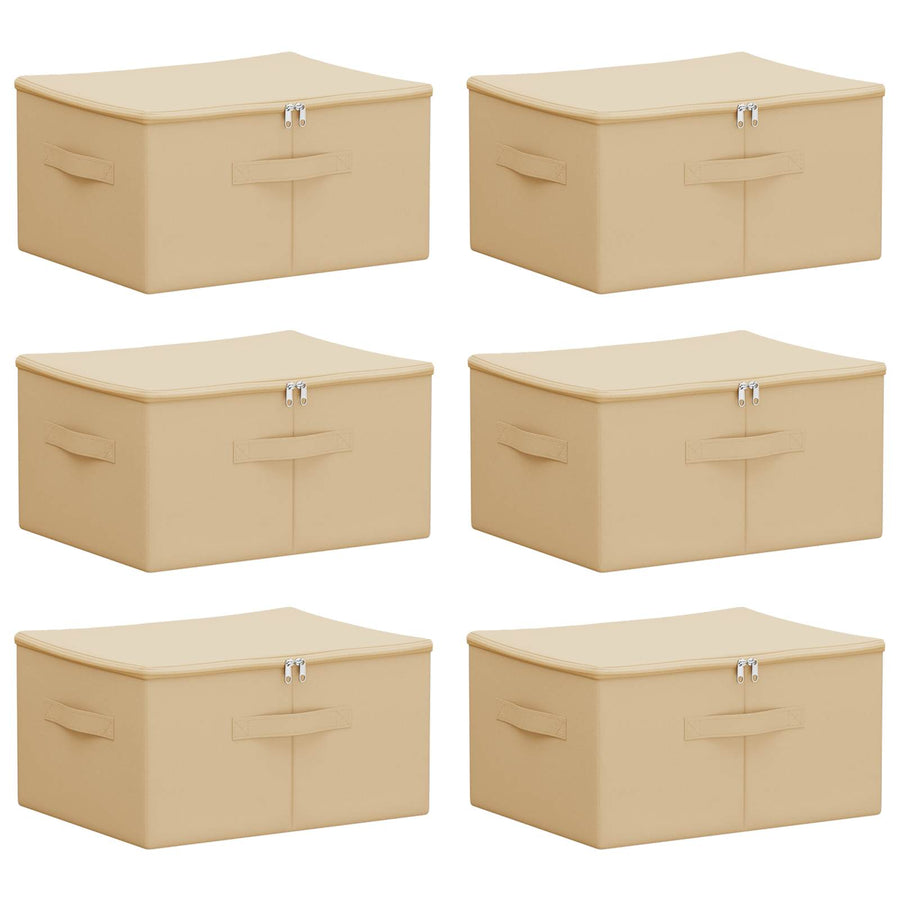 Opbergbox 6 pcs Crèmekleurig 43 x 34 x 23 cm Nonwoven stof