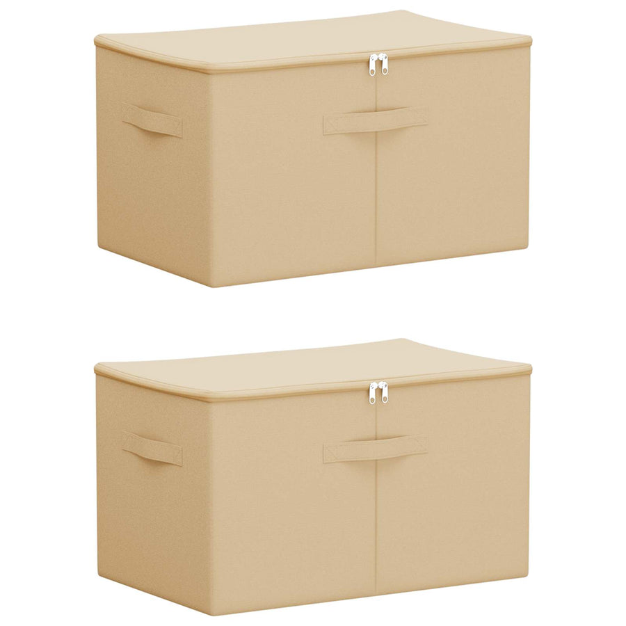 Opbergbox 2 pcs Crèmekleurig 55 x 35 x 32 cm Nonwoven stof