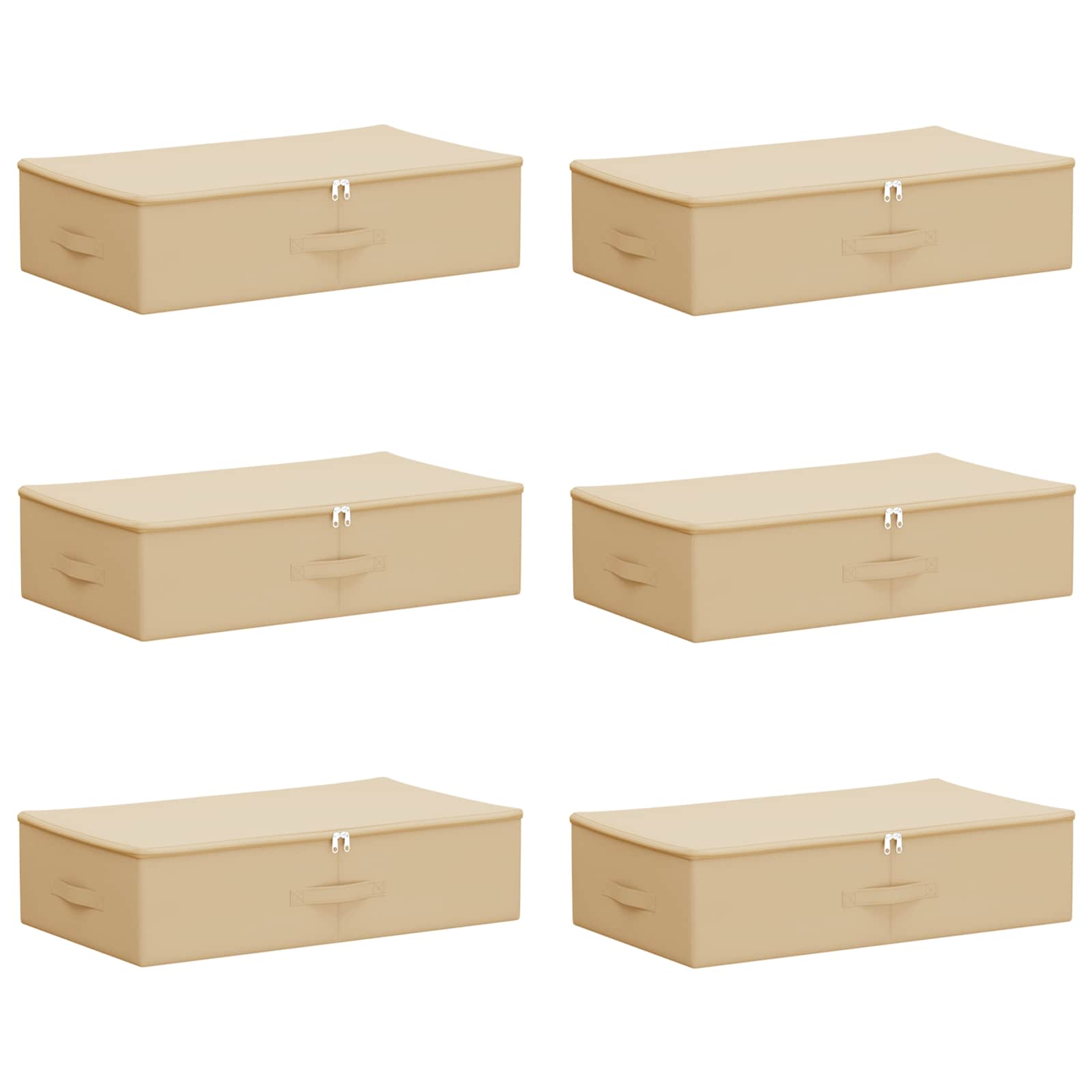 Opbergbox 6 pcs Crèmekleurig 70 x 40 x 18 cm Nonwoven stof