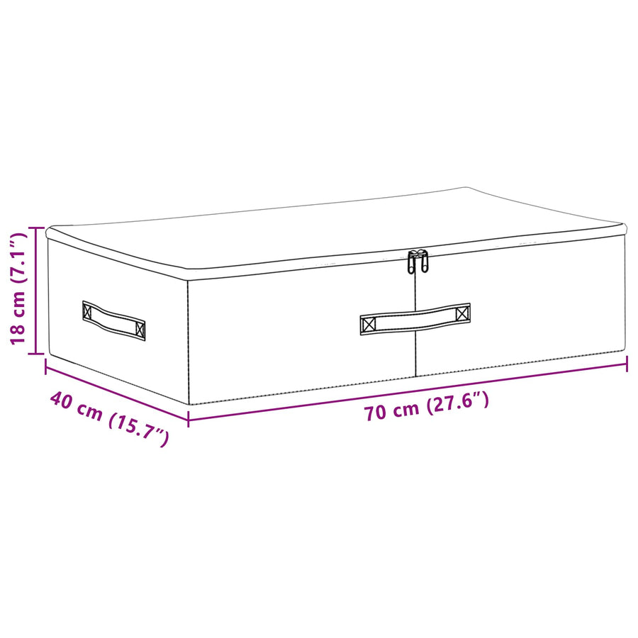 Opbergbox 24 pcs Crèmekleurig 70 x 40 x 18 cm Nonwoven stof