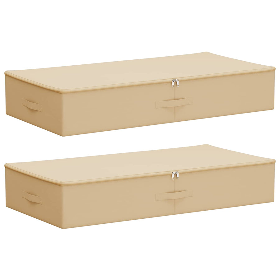 Opbergbox 2 pcs Crèmekleurig 90 x 48 x 15 cm Nonwoven stof