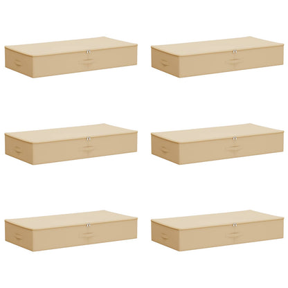 Opbergbox 6 pcs Crèmekleurig 90 x 48 x 15 cm Nonwoven stof