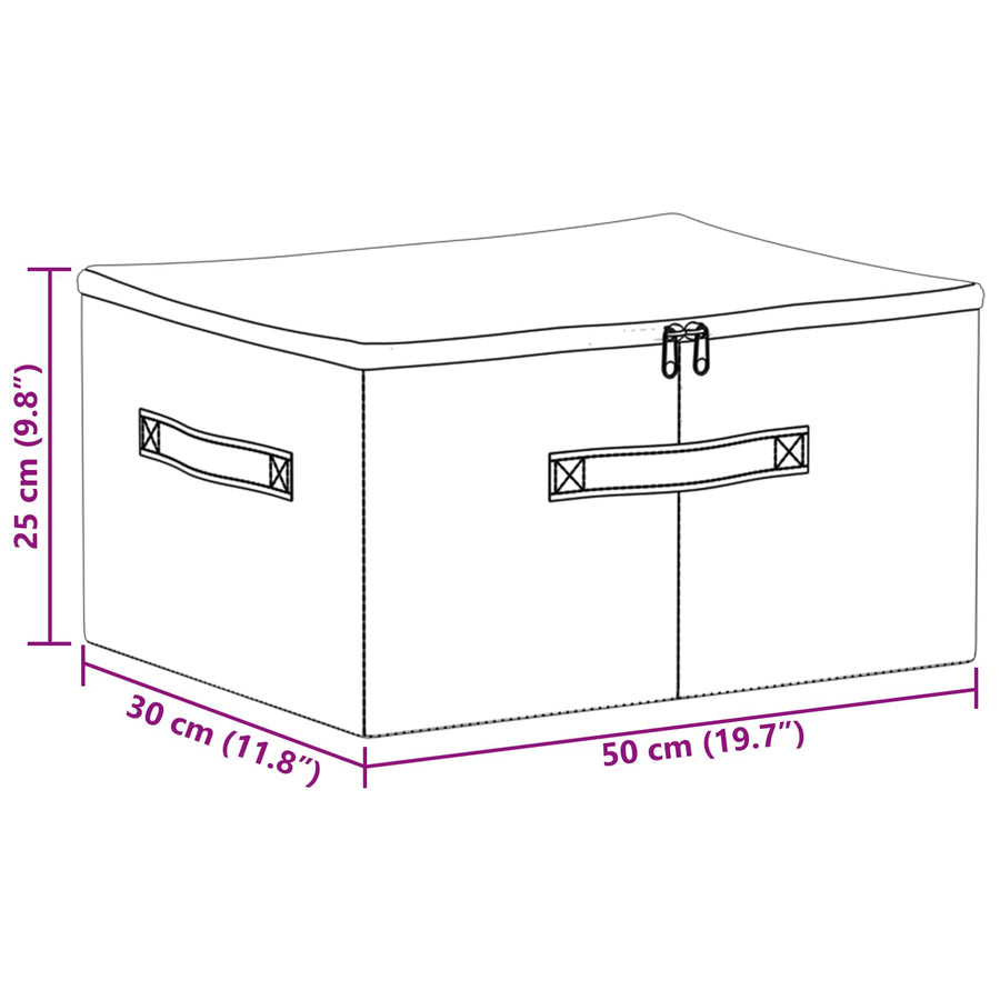 Opbergbox 24 pcs Grijs 50 x 30 x 25 cm Nonwoven stof