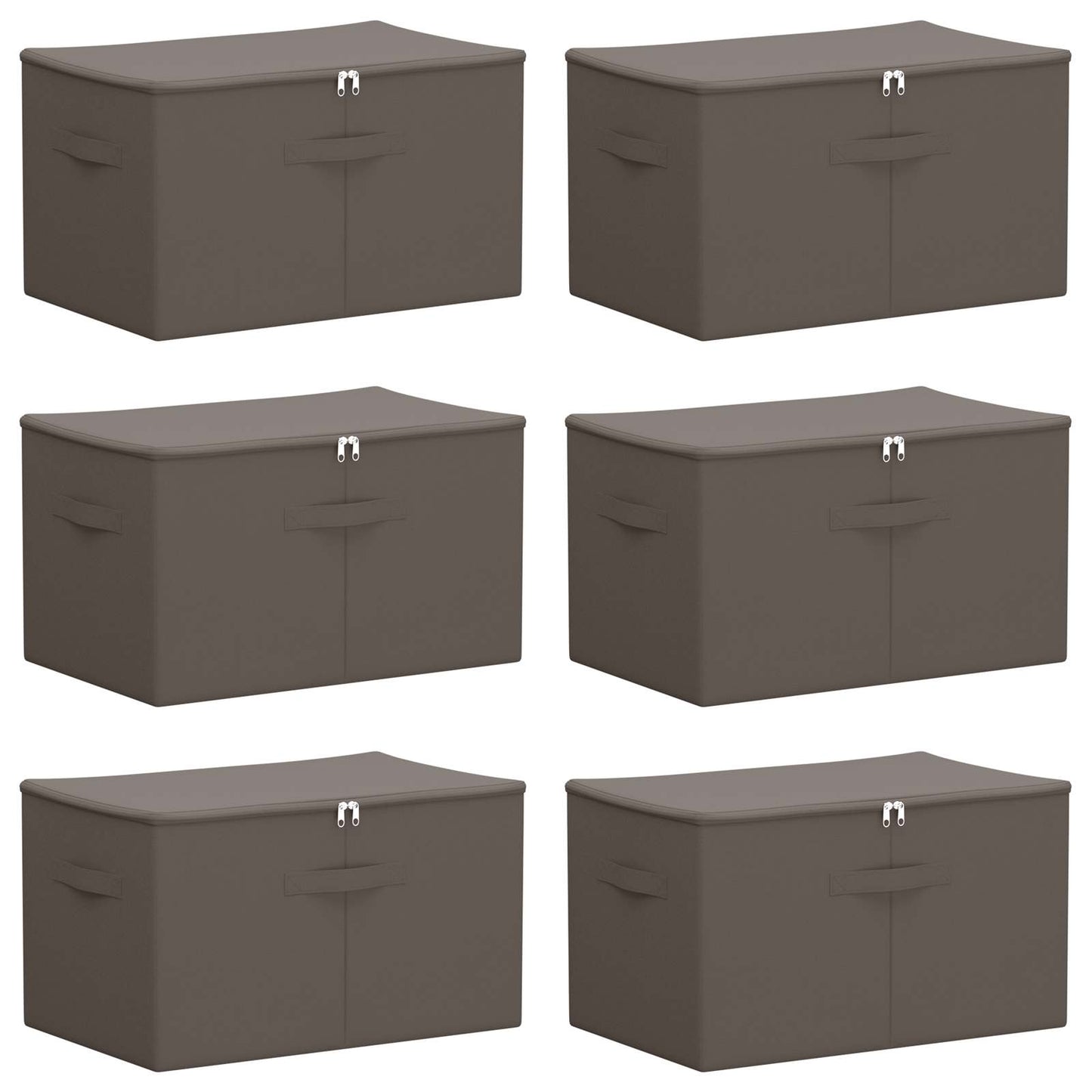Opbergbox 6 pcs Antracietkleurig 55 x 35 x 32 cm Nonwoven stof
