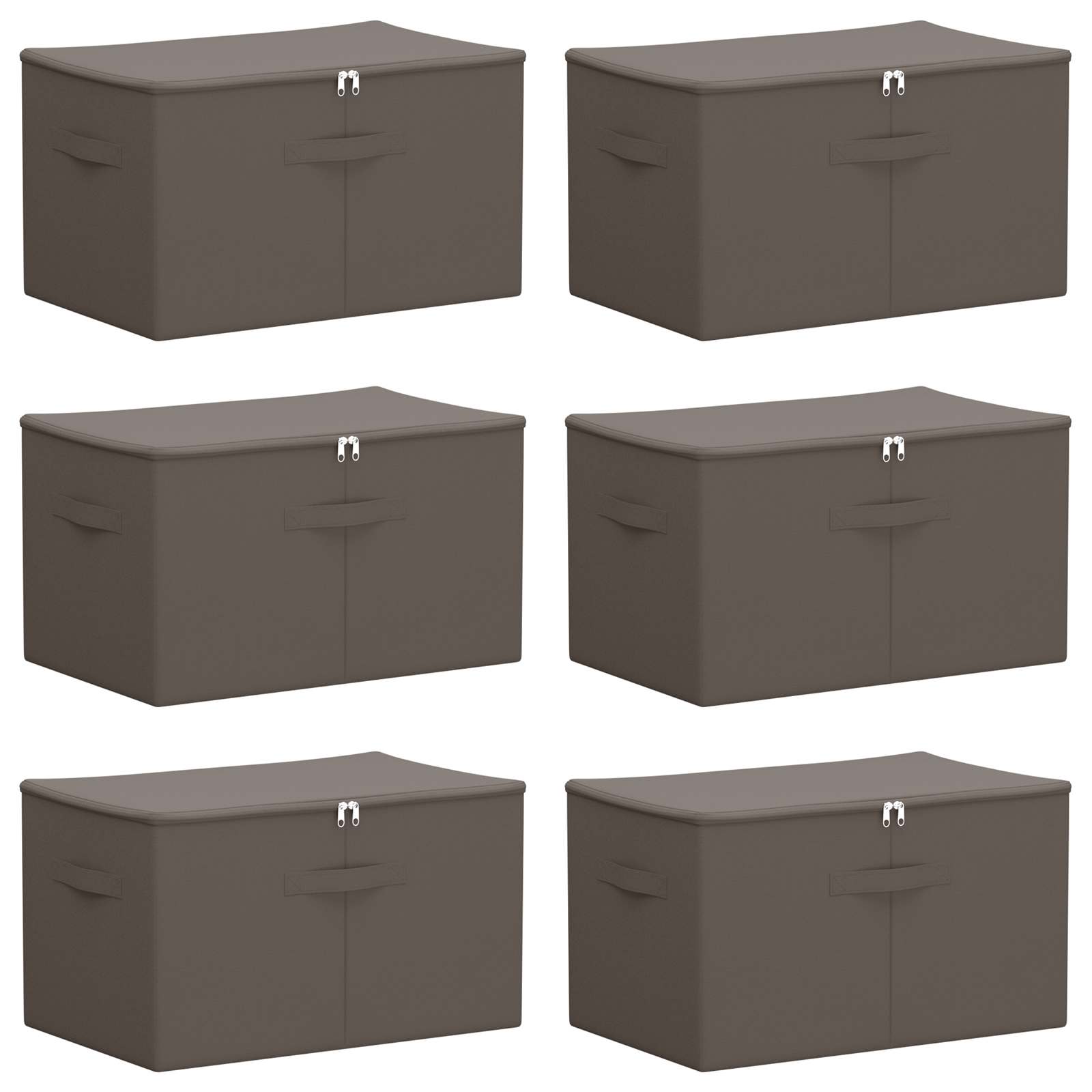 Opbergbox 6 pcs Antracietkleurig 55 x 35 x 32 cm Nonwoven stof
