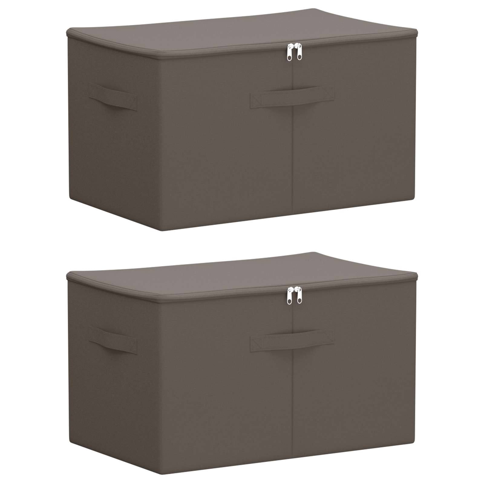 Opbergbox 2 pcs Grijs 60 x 43 x 35 cm Nonwoven stof