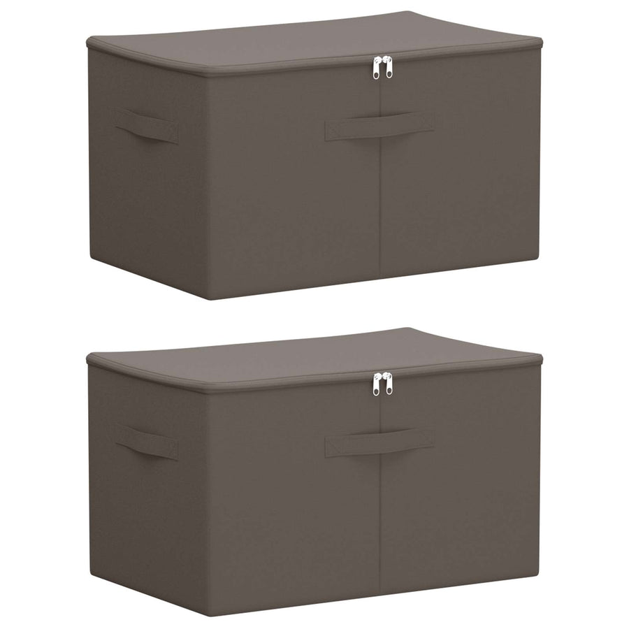 Opbergbox 2 pcs Grijs 60 x 43 x 35 cm Nonwoven stof