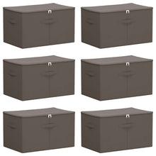 Opbergbox 6 pcs Grijs 60 x 43 x 35 cm Nonwoven stof