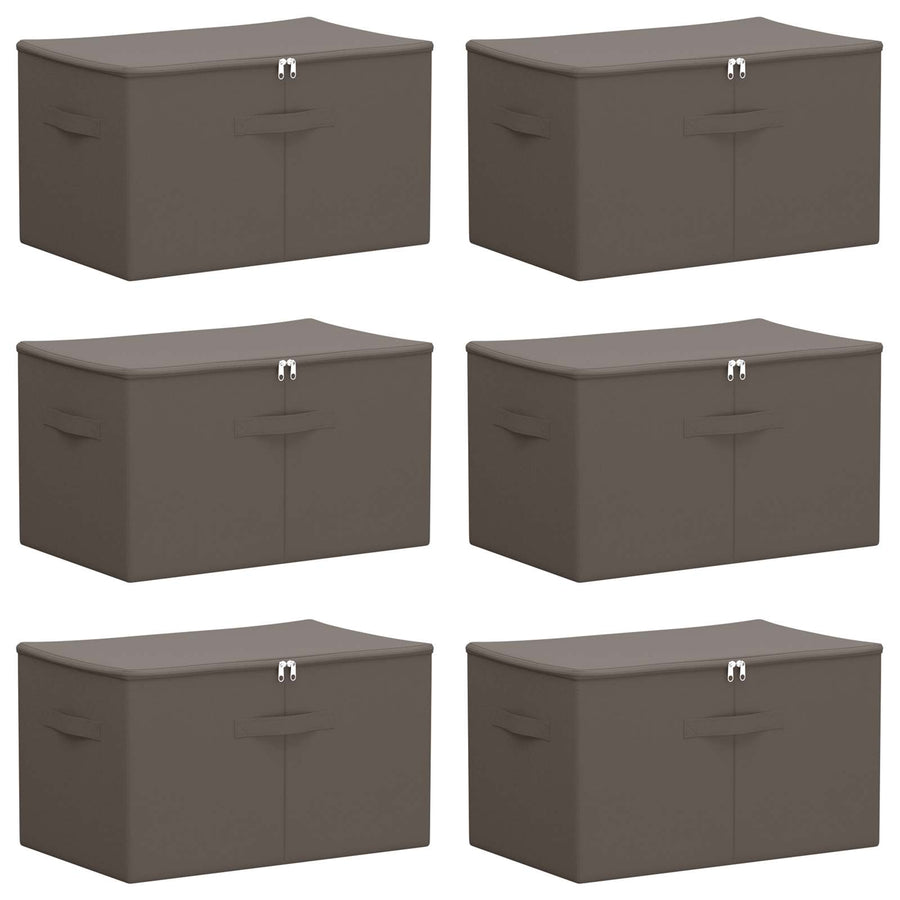 Opbergbox 6 pcs Grijs 60 x 43 x 35 cm Nonwoven stof