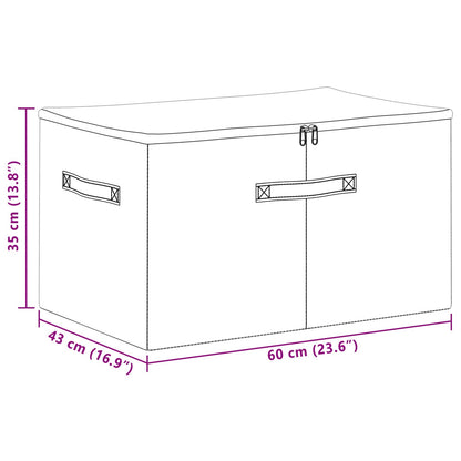 Opbergbox 6 pcs Grijs 60 x 43 x 35 cm Nonwoven stof