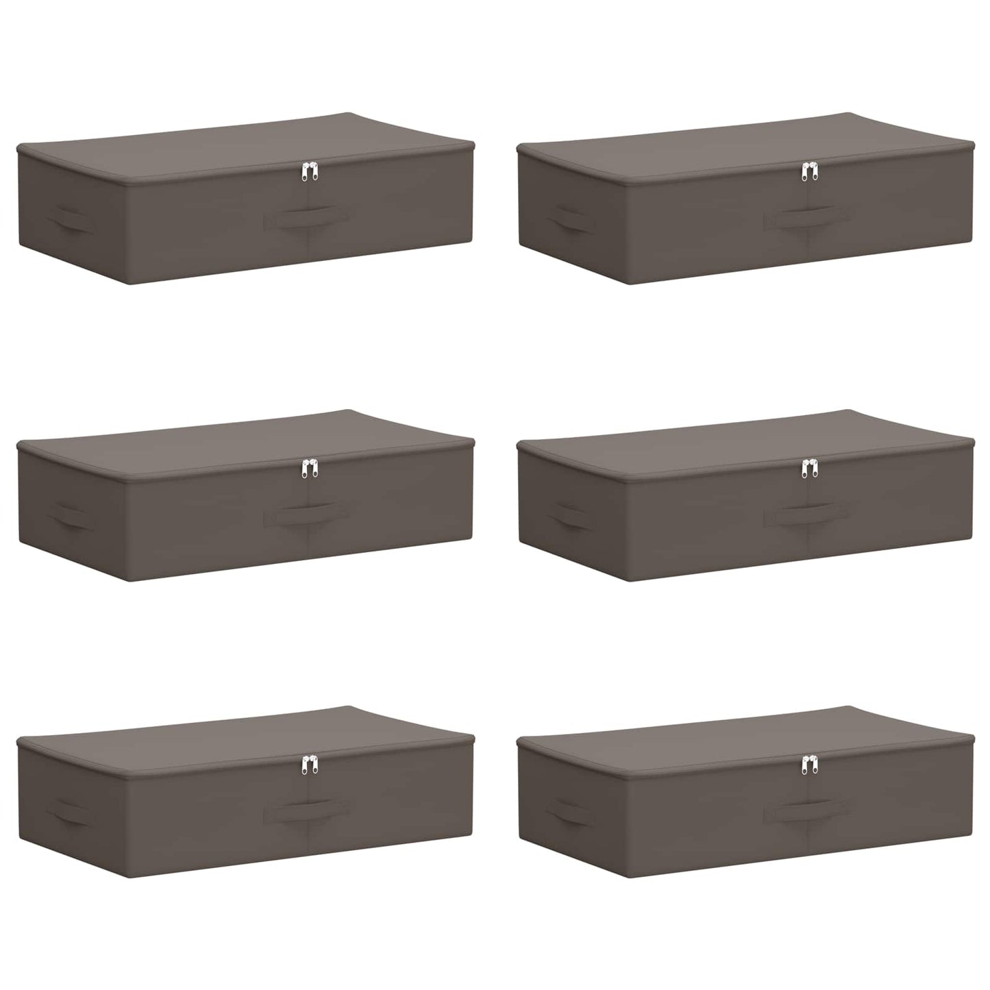 Opbergbox 6 pcs Grijs 70 x 40 x 18 cm Nonwoven stof