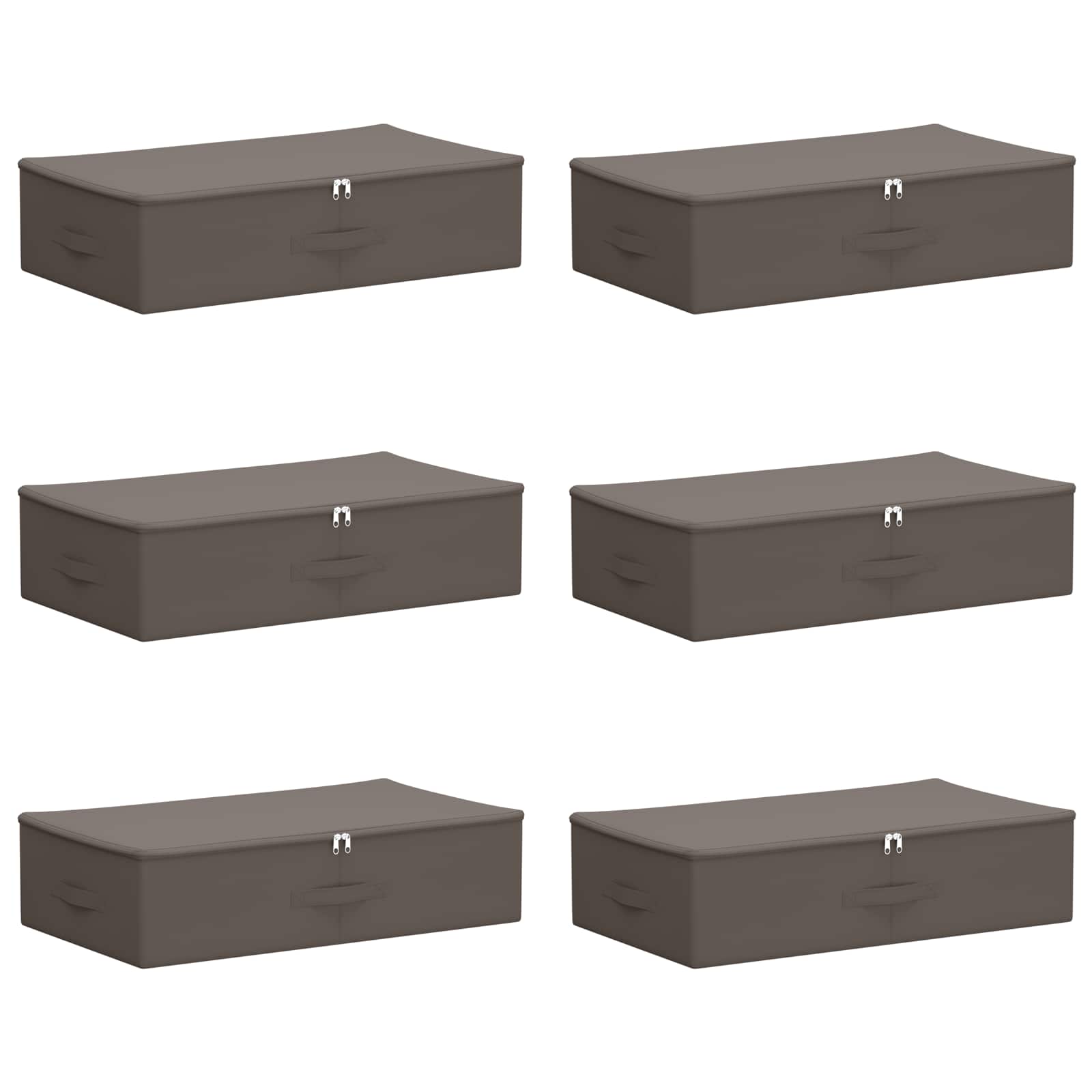 Opbergbox 6 pcs Grijs 70 x 40 x 18 cm Nonwoven stof