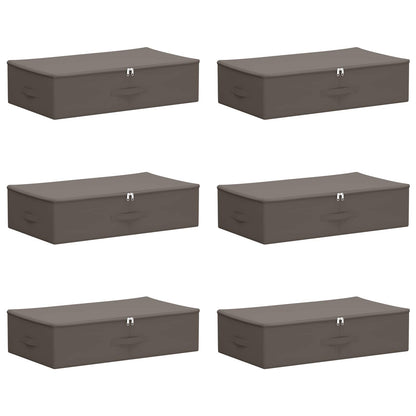 Opbergbox 6 pcs Grijs 70 x 40 x 18 cm Nonwoven stof