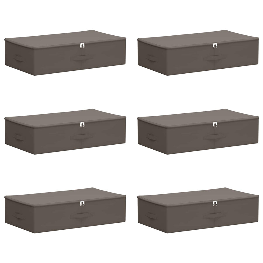 Opbergbox 6 pcs Grijs 70 x 40 x 18 cm Nonwoven stof