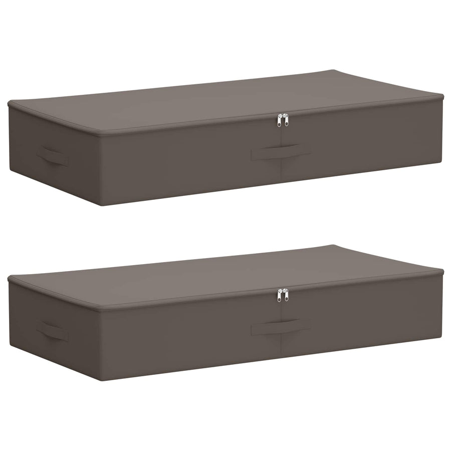 Opbergbox 2 pcs Grijs 90 x 48 x 15 cm Nonwoven stof